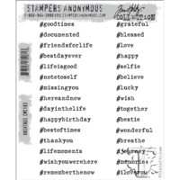 Stampers Anonymous - Tim Holtz - Cling Mounted Rubber Stamp Set - Hashtags