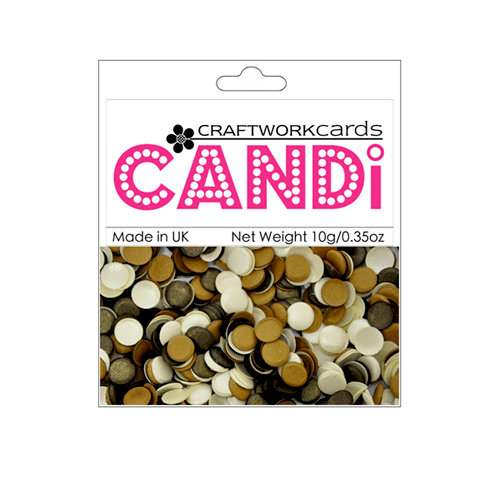 Craftwork Cards - Candi - Shimmer Paper Dots - Choc-a-Mocha