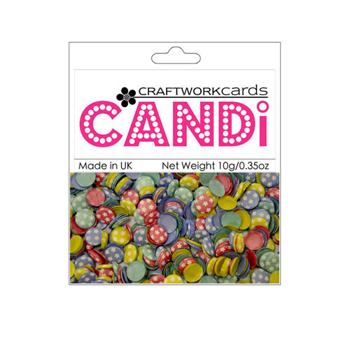 Craftwork Cards - Candi - Shimmer Paper Dots - Flower Patchwork