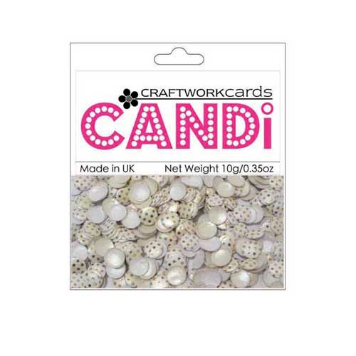 Craftwork Cards - Candi - Shimmer Paper Dots - Dotty Gold Wedding