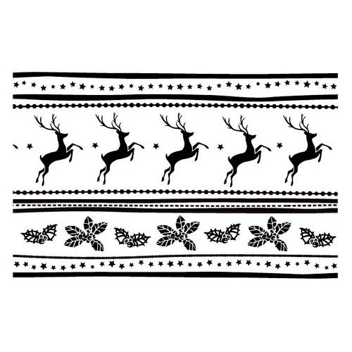 Couture Creations - Christmas Collection - A2 Embossing Folder - Reindeer Joy