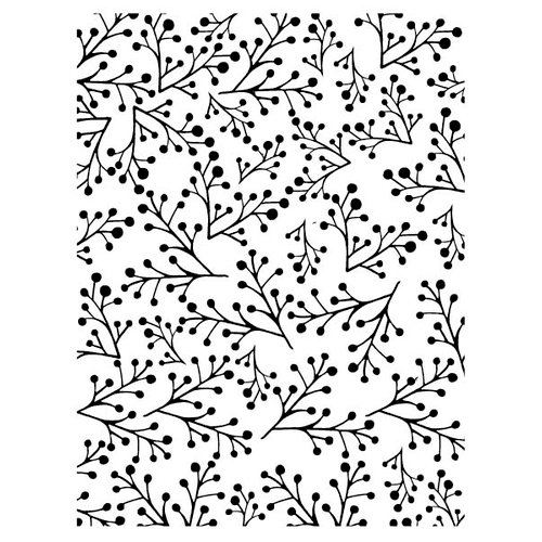 Couture Creations - Christmas Collection - 5 x 7 Embossing Folder - Twiggy Christmas