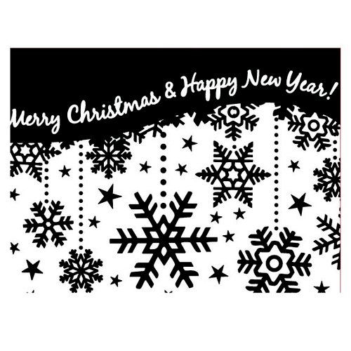 Couture Creations - Christmas Collection - 5 x 7 Embossing Folder - Snowflake Curtain