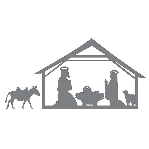Couture Creations - Merry Little Christmas Collection - Intricutz Dies - Nativity Scene