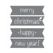 Couture Creations - Merry Little Christmas Collection - Intricutz Dies - Christmas Banners