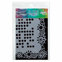 Ranger Ink - The Crafter's Workshop - 5 x 8 Doodling Template - Dotted Flowers