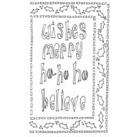 Ranger Ink - The Crafter's Workshop - 9 x 12 Dylusions Stencils - Ho HoÃ‚Â Holly