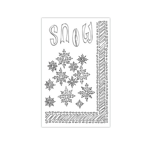 Ranger Ink - The Crafter's Workshop - 5 x 8 Dylusions Stencils - Let it Snow