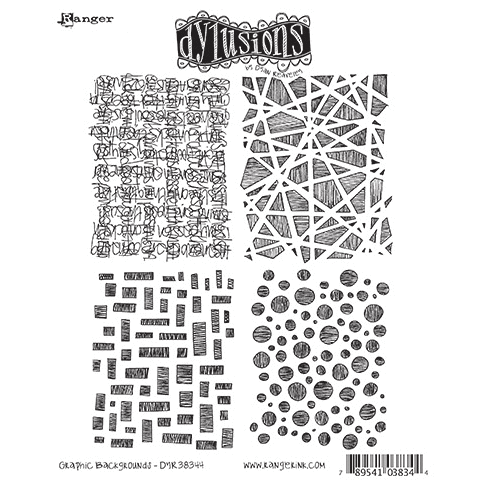 Ranger Ink - Dylusions Stamps - Unmounted Rubber Stamps - Graphic Backgrounds