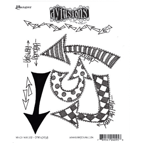 Ranger Ink - Dylusions Stamps - Unmounted Rubber Stamps - Which Way Up