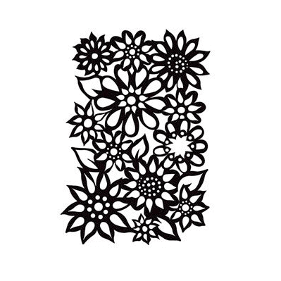 Ranger Ink - Dylusions - 5 x 8 Doodling Template - Flower Medley