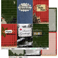 Donna Salazar - Weathered Winter Collection - 12 x 12 Double Sided Paper - Holiday Greetings, CLEARANCE