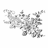 Donna Salazar - Kiss The Cook Collection - Cling Mounted Rubber Stamp - Flower in Lace, CLEARANCE