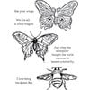 Ranger Ink - Dina Wakley Media - Unmounted Rubber Stamps - Scribbly Insects