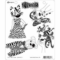 Ranger Ink - Dylusions Stamps - Unmounted Rubber Stamps - The Fancy Four