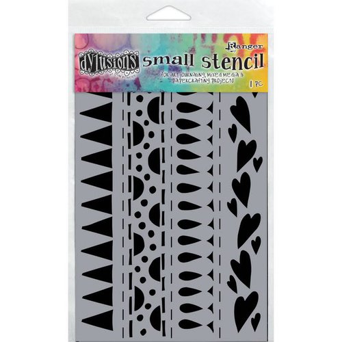 Ranger Ink - Dylusions Stencils - Heart Border - Small
