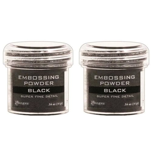 Ranger Ink - Basics Embossing Powder - Super Fine - Black - 2 Pack