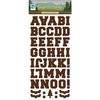 GCD Studios - The Great Outdoors Collection - Chipboard Stickers - Alphabet - Woodgrain
