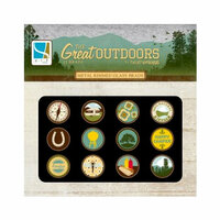 GCD Studios - The Great Outdoors Collection - Metal Rimmed Glass Brads