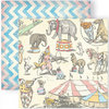 GCD Studios - Funhouse Collection - 12 x 12 Double Sided Paper - Under The Big Top