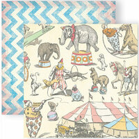 GCD Studios - Funhouse Collection - 12 x 12 Double Sided Paper - Under The Big Top