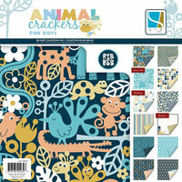 GCD Studios - Animal Crackers for Boys Collection - 12 x 12 Paper Pad