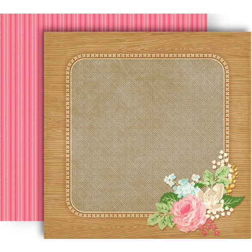 GCD Studios - Splendor Collection - 12 x 12 Double Sided Paper - Floral Frame