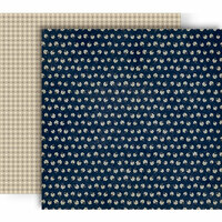 GCD Studios - Splendor Collection - 12 x 12 Double Sided Paper - Navy Flora