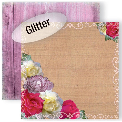 GCD Studios - Donna Salazar - Spring in Bloom Collection - 12 x 12 Double Sided Paper with Glitter Accents - Spring Blooms