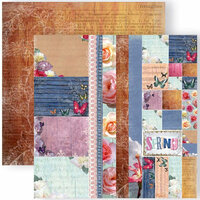 GCD Studios - Donna Salazar - Spring in Bloom Collection - 12 x 12 Double Sided Paper - Tags, Ribbons and Mosaics