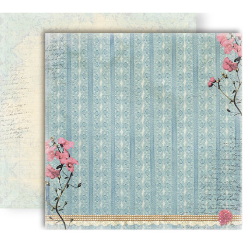 GCD Studios - Donna Salazar - Botanique Collection - 12 x 12 Double Sided Paper - Grandmas Pearls