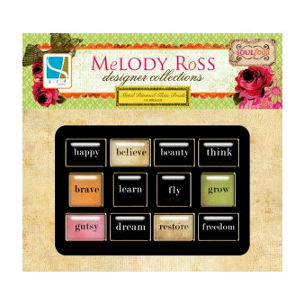 GCD Studios - Melody Ross - Soul Food Collection - Metal Rimmed Glass Brads