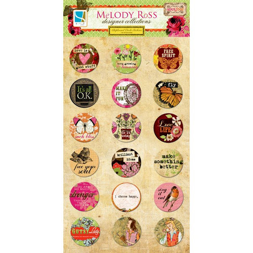 GCD Studios - Melody Ross - Soul Food Collection - Chipboard Stickers with Glitter Accents - Circles
