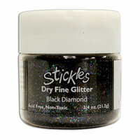 Ranger Ink - Stickles Dry Fine Glitter - Black Diamond