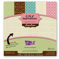 Core'dinations - Pink Paislee - Modern Prints Collection - 12 x 12 Embossed Cardstock Pack