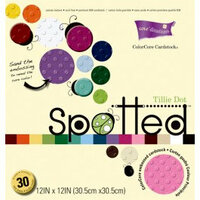 Core'dinations - Spotted Collection - 12 x 12 Color Core Embossed Cardstock Pack - Tillie Dot