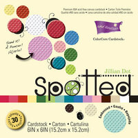Core'dinations - Spotted Collection - 6 x 6 Color Core Embossed Cardstock Pack - Jillian Dot