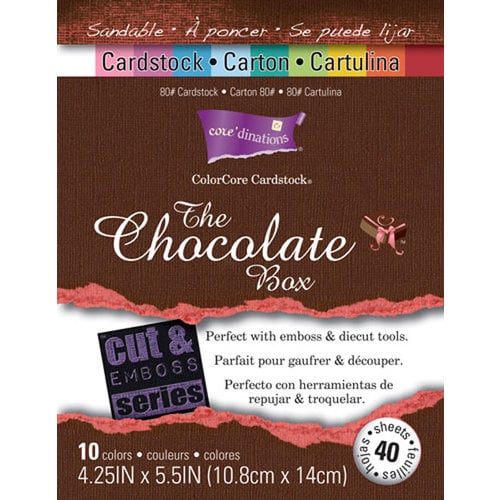 Core'dinations - The Chocolate Box - 4.25 x 5.5 Color Core Cardstock Pack