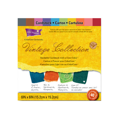 Core'dinations - Vintage Collection - 6 x 6 Color Core Cardstock Pack