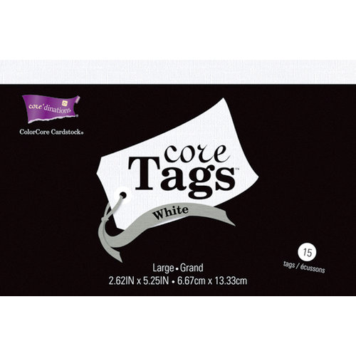 Core'dinations - Core Tags - Large - Textured White