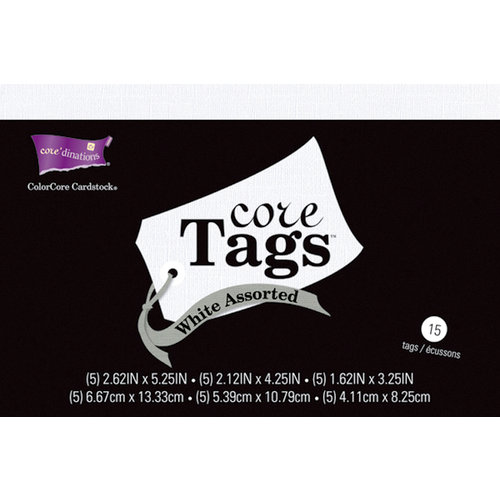 Core'dinations - Core Tags - Textured White Assorted