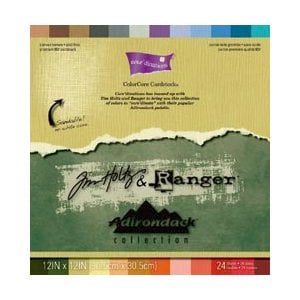Core'dinations - Tim Holtz - Adirondack Collection - 12 x 12 Textured Color Core Cardstock Pack