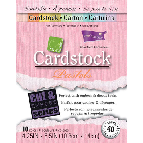 Core'dinations - Pastels - 4.25 x 5.5 Textured Color Core Cardstock Pack