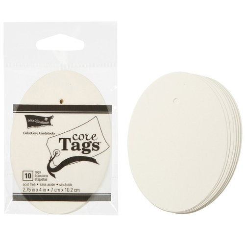 Core'dinations - Core Tags - Large - Oval - Ivory