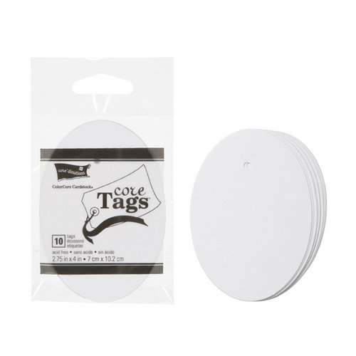 Core'dinations - Core Tags - Large - Oval - White
