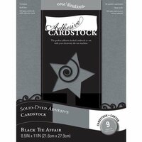 Core'dinations - 8.5 x 11 Adhesive Cardstock - Black Tie Affair