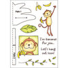Inky Antics - HoneyPOP Collection - Clear Acrylic Stamps - Monkey Set