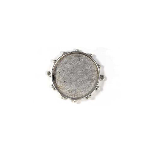 Art Mechanique - Ice Resin - Mixed Metal Bezels - Bronze Plated - Hobnail Round - Medium