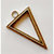 Art Mechanique - Ice Resin - Mixed Metal Bezels - Bronze Plated - Raised Triangle - Large