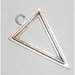 Art Mechanique - Ice Resin - Mixed Metal Bezels - Silver Plated - Raised Triangle - Large